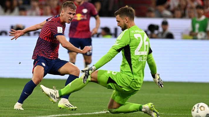 Telediario Fin de Semana - Golazo de Dani Olmo para hacer un triplete y arruinar el debut de Kane en la Supercopa alemana
