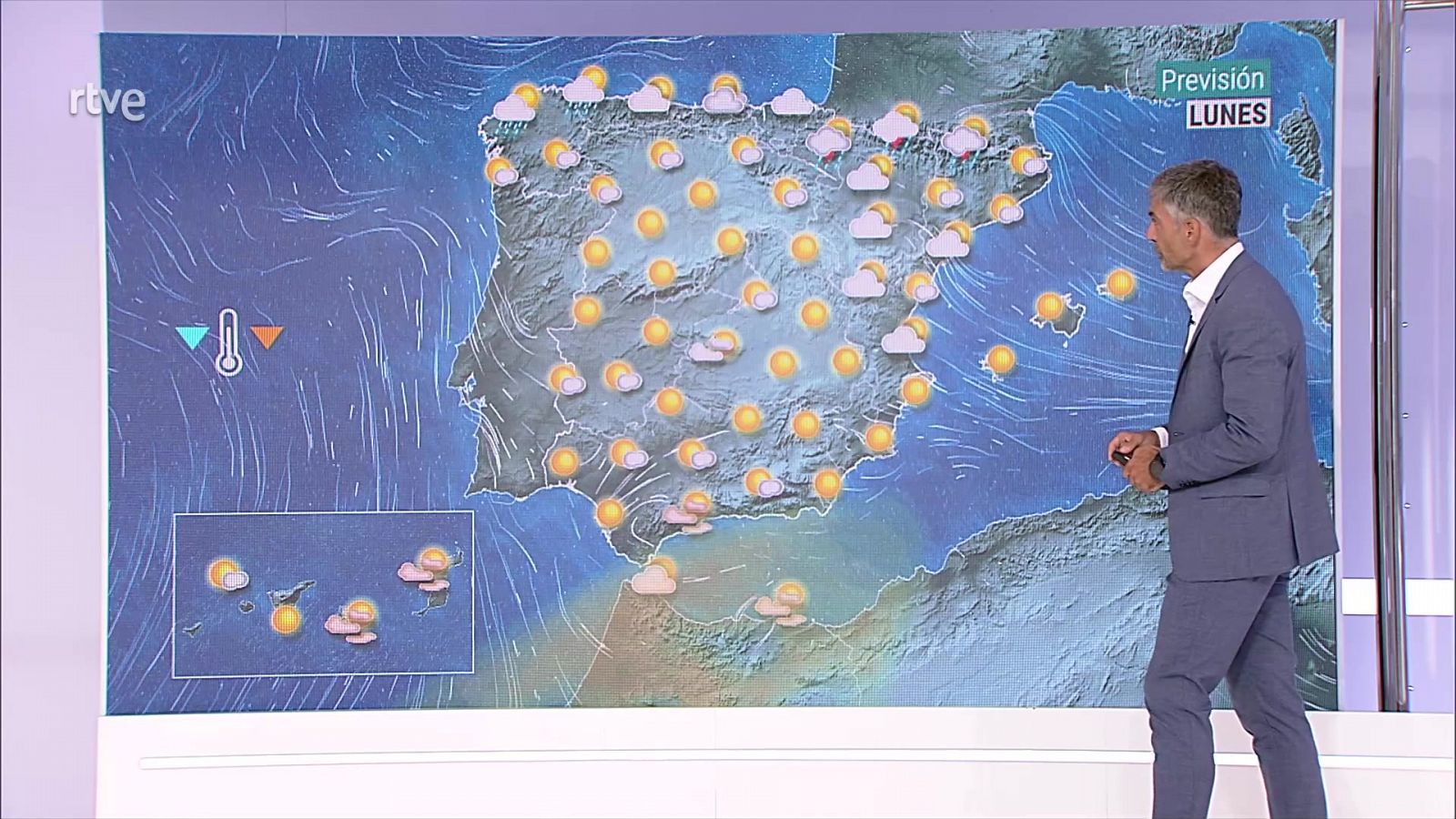 Temperaturas significativamente altas en zonas de los archipiélagos, Andalucía, nordeste y meseta sur. Intervalos de viento fuerte en Canarias - ver ahora