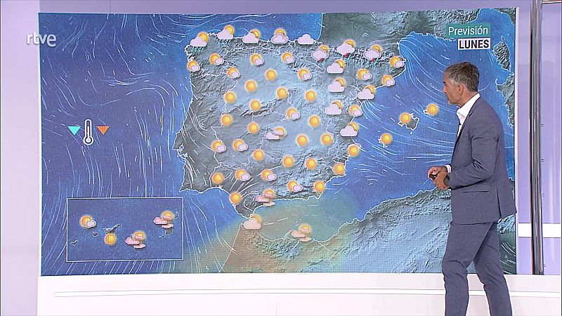 Temperaturas significativamente altas en zonas de los archipiélagos, Andalucía, nordeste y meseta sur. Intervalos de viento fuerte en Canarias - ver ahora