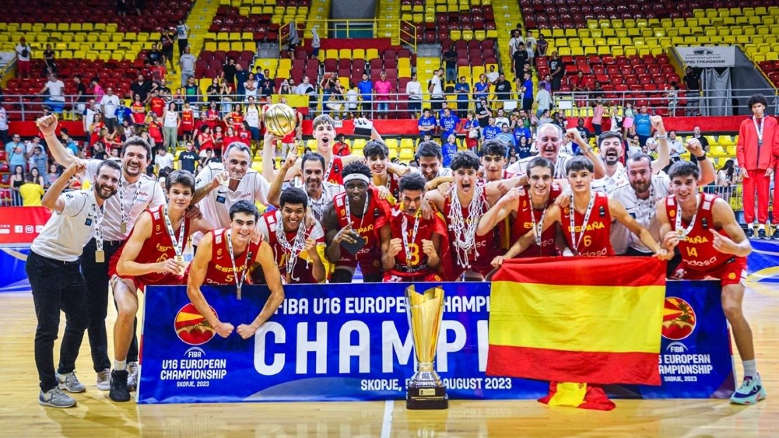 España, campeona de Europa sub16 de baloncesto contra Italia