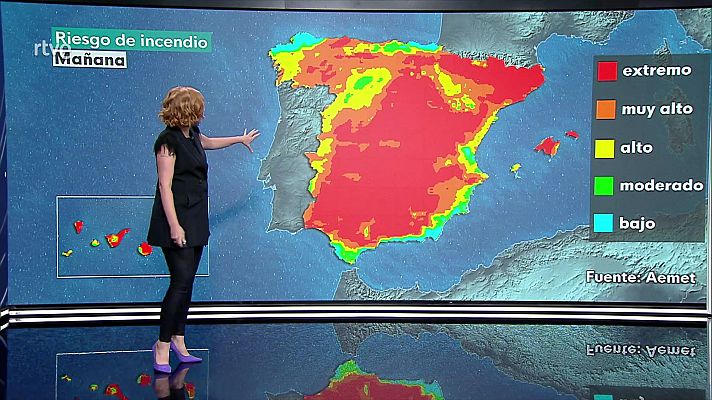 Tormentas localmente fuertes en puntos de Aragón y de Navarra