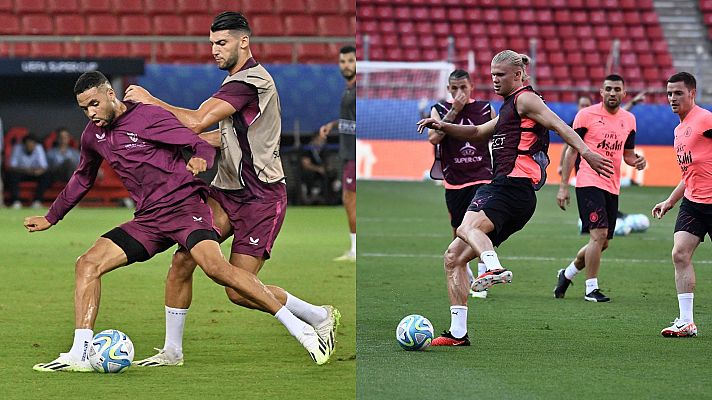 Telediario 2 - Sevilla y Manchester City se ven las caras en la Supercopa de Europa 2023