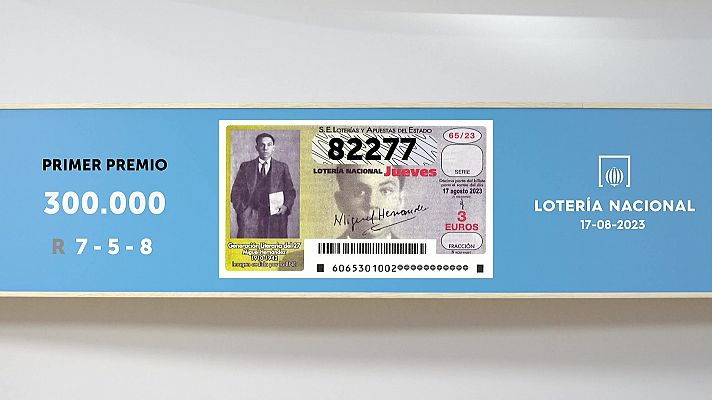 SELAE - Sorteo de la Lotería Nacional del 17/08/2023