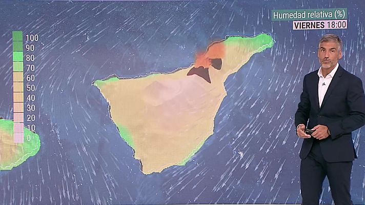 El tiempo - Intervalos de viento fuerte en la costa noroeste de Galicia. Temperaturas significativamente altas en los tercios sureste y noreste de la Península, Mallorca y Canarias.