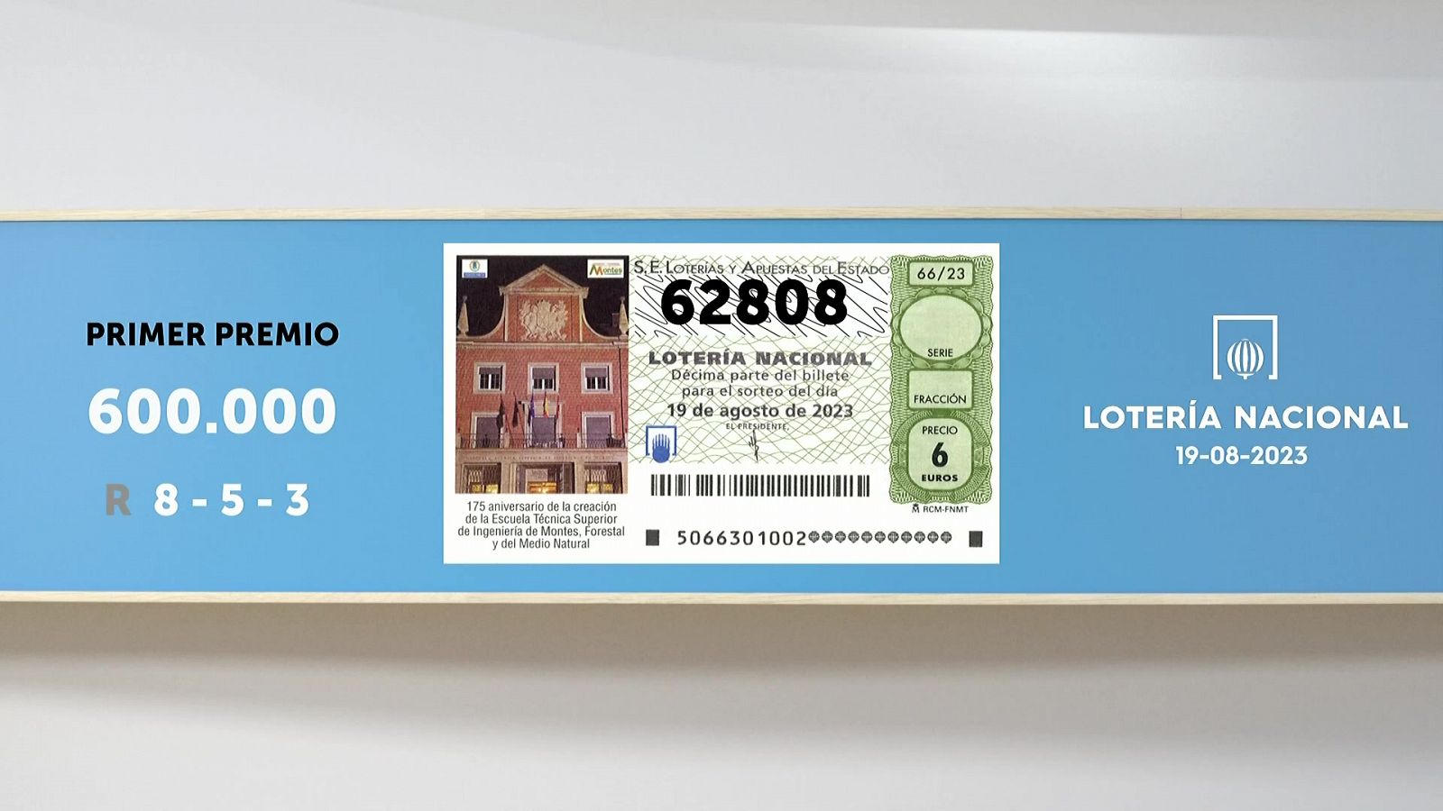 Sorteo de la Lotería Nacional del 19/08/2023 - Ver ahora