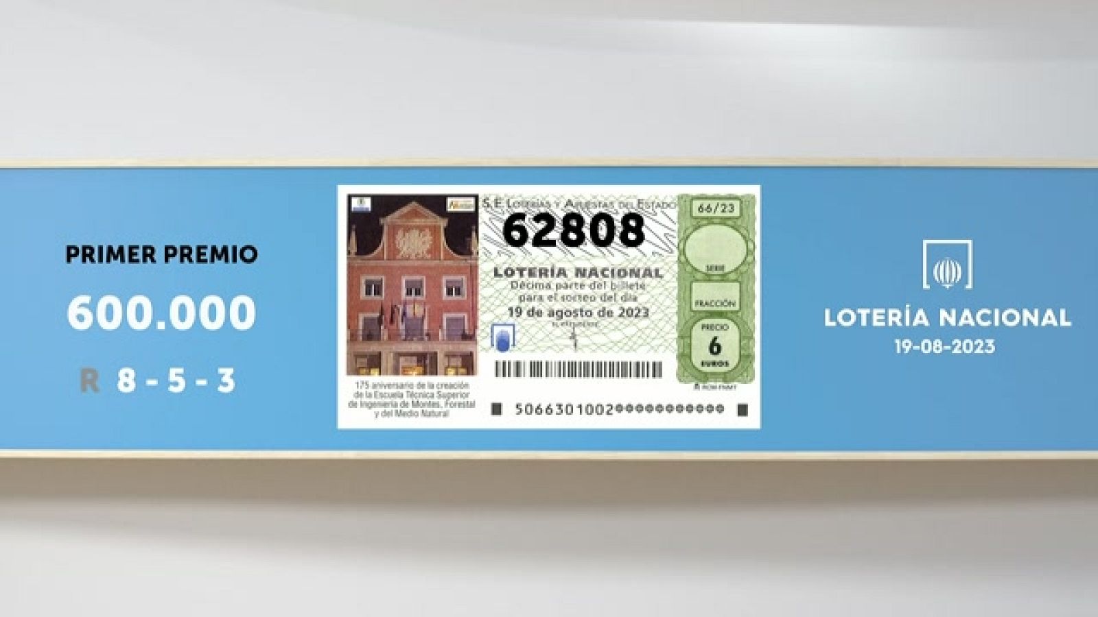 Sorteo de la Lotería Nacional del 19/08/2023 - Ver ahora