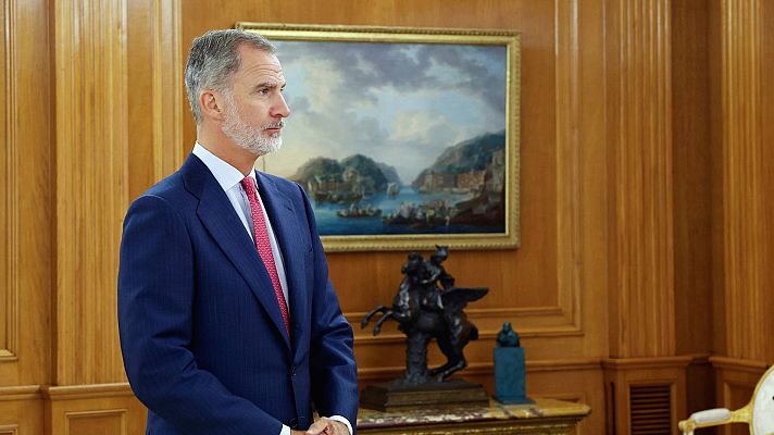Telediario 1 - Felipe VI inicia la ronda de consultas con dos aspirantes a la investidura