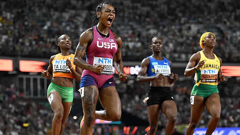 Sha'Carri Richardson, oro mundial de los 100 m lisos con récord de los campeonatos -- Ver ahora