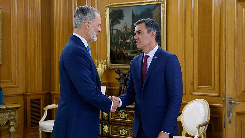 Sánchez traslada al rey su "voluntad" de aunar una mayoría para la investidura