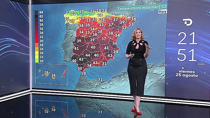 Temperaturas todavía significativamente altas en la mitad sur peninsular, nordeste y archipiélagos