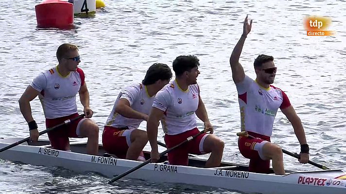 Moreno, Graña, Fontán y Sieiro logran el segundo oro de España en el Mundial de piragüismo sprint con una exhibición en el C4 500m