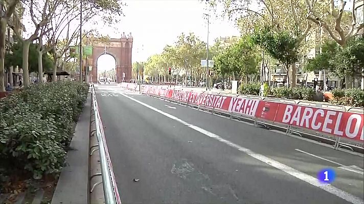 Barcelona s'engalana per rebre la Vuelta