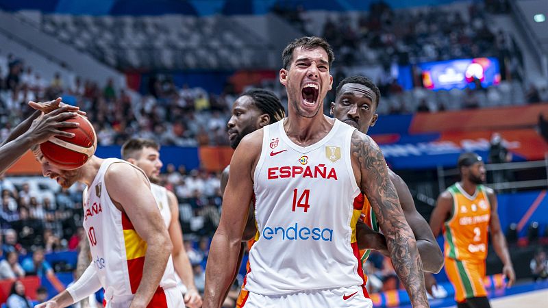Mejores momentos España - Costa de Marfil. 1ª fase del Mundial de baloncesto 2023.   