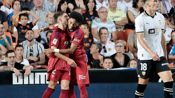 Valencia - Osasuna: resumen del partido, 3ª jornada