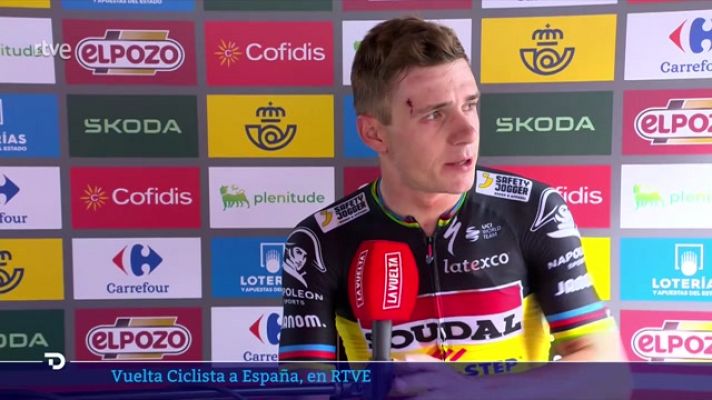 Vuelta ciclista a España - El enfado de Evenepoel tras la caída: "Ha sido un problema de seguridad y ya van tres días"