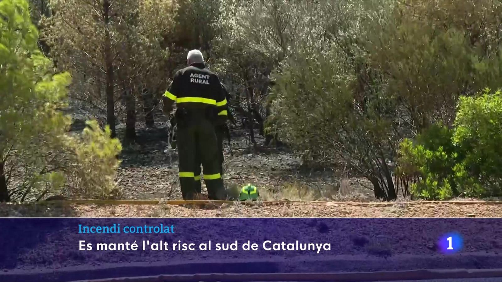 Incendi controlat a Mont-roig del Camp