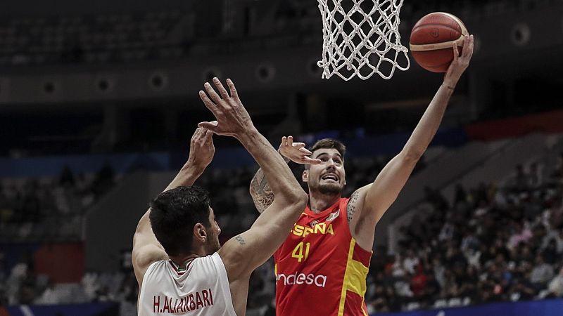 Mejores momentos Espaa - Irn. 1 fase del Mundial de baloncesto 2023.   