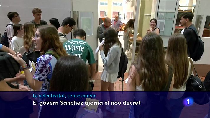 L'Informatiu - La Selectivitat, sense canvis fins al 2025