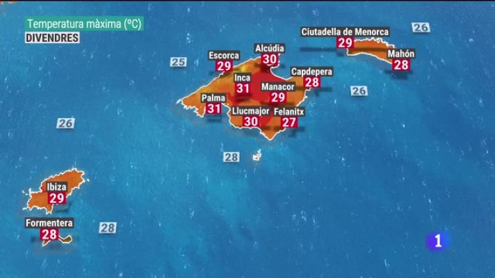 El temps a les Illes Balears - 31/08/23