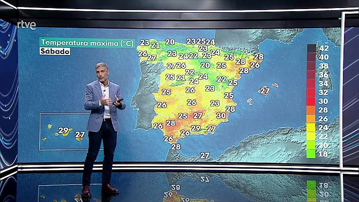 Chubascos en Navarra, norte de Aragón, menos probables en el sur de la Ibérica, bajo Ebro y sistema Central al final del día