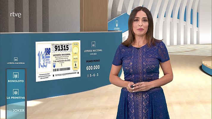 Sorteo de la Lotería Nacional del 02/09/2023