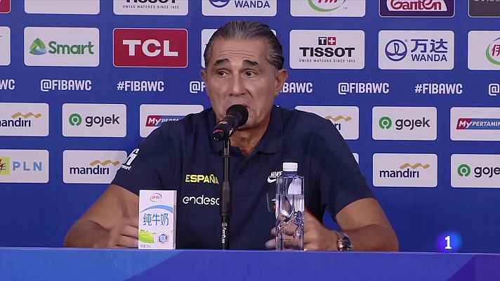 Sergio Scariolo: ''Estoy admirado con mis jugadores por competir de tú a tú a una plantilla de jugadores NBA''
