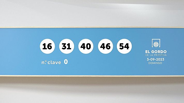 SELAE - Sorteo de la Lotería Gordo de la Primitiva del 03/09/2023