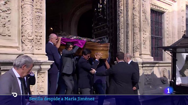 Telediario 1 - Triana despide a María Jiménez por sevillanas