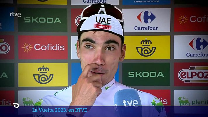 Telediario 2 - Juan Ayuso: "Miraba a un lado o a otro y siempre había uno de amarillo o el de rojo que también ese amarillo"