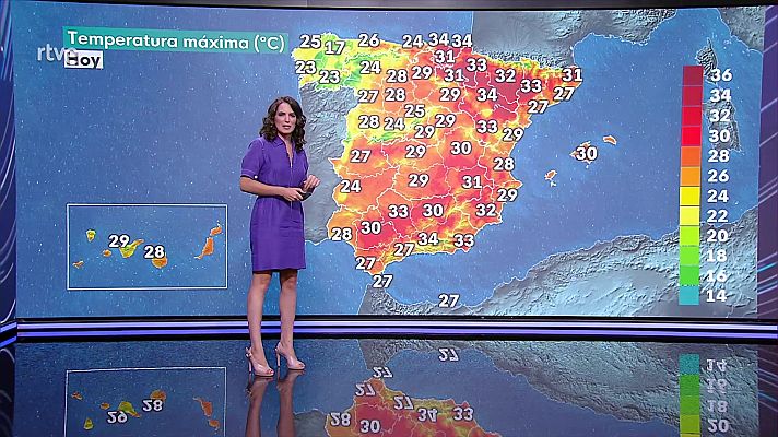 El tiempo - Las temperaturas máximas descenderán en el tercio oeste, meseta Sur y medianías de Canarias