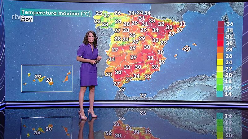 Las temperaturas máximas descenderán en el tercio oeste, meseta Sur y medianías de Canarias - ver ahora