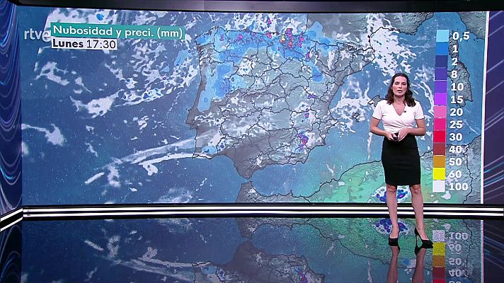 El tiempo - Chubascos y tormentas localmente fuertes en áreas de la mitad norte y zona centro peninsular