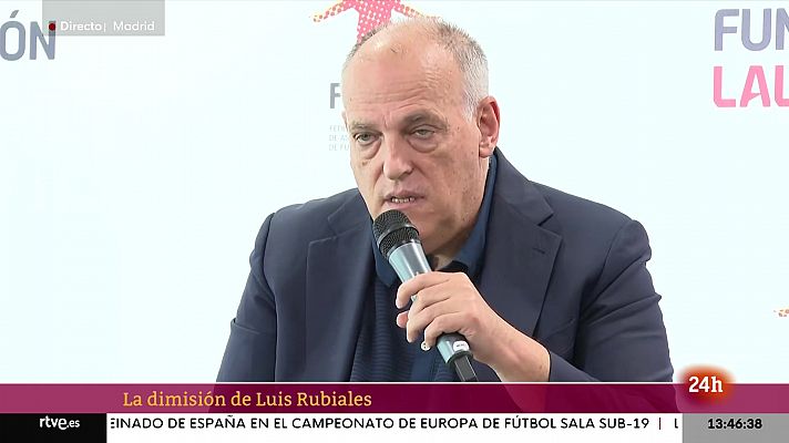 Tebas: "Me preocupa el daño reputacional en el fútbol español"