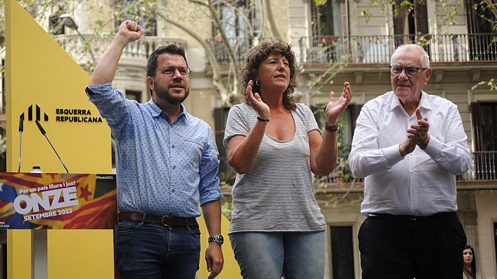 Junts y ERC pugnan por el liderazgo independentista en la Diada con la amnistía como moneda de cambio para una investidura