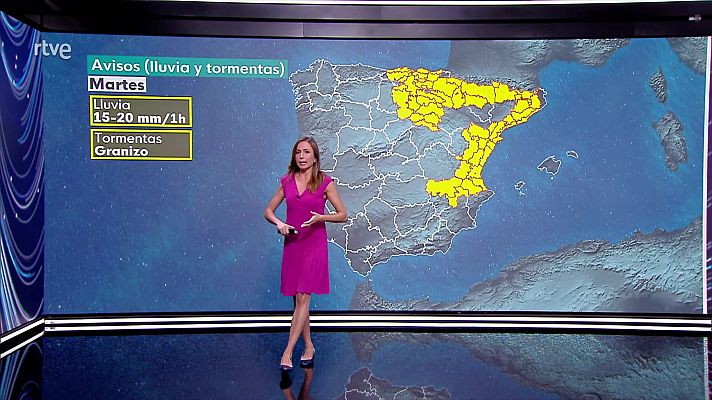 Cielos nubosos y precipitaciones acompañadas de tormenta en gran parte del tercio norte peninsular