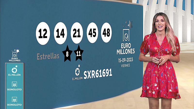 Sorteo de la Bonoloto y Euromillones del 15/09/2023 - ver ahora