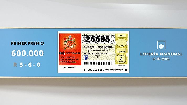 SELAE - Sorteo de la Lotería Nacional del 16/09/2023
