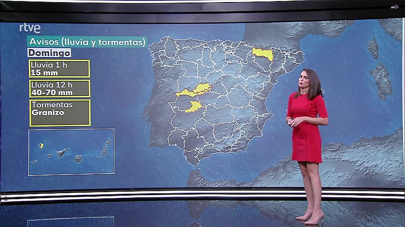 Chubascos y tormentas localmente fuertes en Girona a primeras horas. Precipitaciones y tormentas localmente fuertes o persistentes en el noroeste peninsular y oeste del sistema central - ver ahora