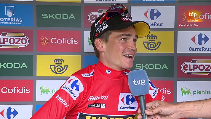  - Sepp Kuss: "Ha sido muy especial terminar la etapa junto a mis compañeros"