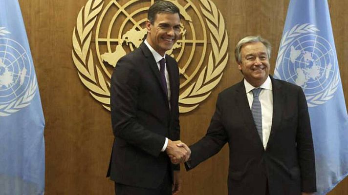Telediario Matinal - Sánchez llega a Nueva York para participar en la semana de alto nivel de la ONU