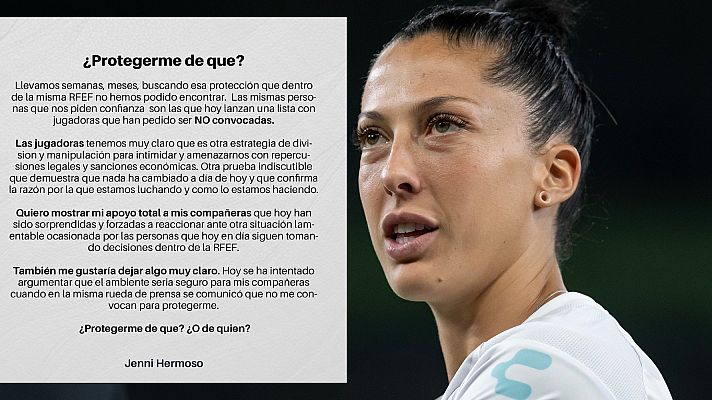 Jenni Hermoso responde a Montse Tomé: "¿Protegerme de qué? ¿o de quién?"