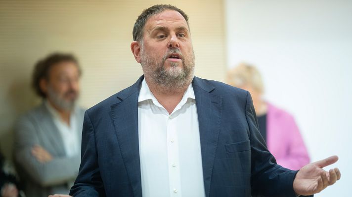 Telediario 1 - Junqueras insiste en que la amnistía está pactada con el PSOE y el Gobierno lo niega: "El papel dice lo que dice"