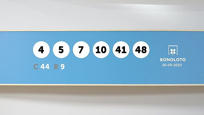 SELAE - Sorteo de la Lotería Bonoloto del 20/09/2023