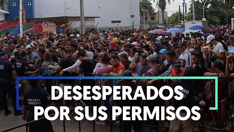 MÉXICO: Una OLEADA de MIGRANTES protesta para LLEGAR a la FRONTERA con EE.UU. | RTVE Noticias