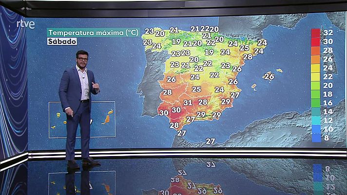 Se espera que para este día perdure cierta inestabilidad en la Península y Baleares, con flujo del noroeste en el norte y este peninsulares y en Baleares 