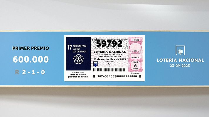 SELAE - Sorteo de la Lotería Nacional del 23/09/2023