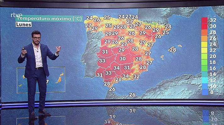 El tiempo - Las temperaturas mínimas aumentarán en la vertiente atlántica y Pirineos