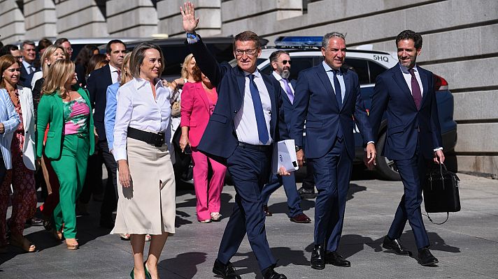 Ambiente de las grandes ocasiones en el Congreso para el debate de investidura de Feijóo