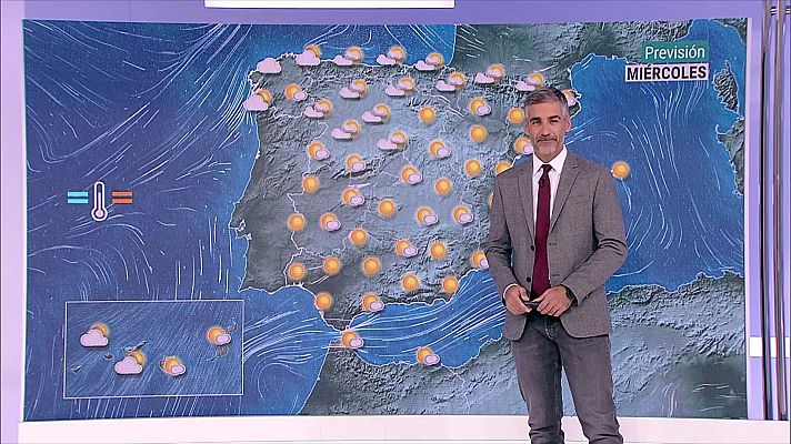 Un frente atlántico poco activo por el extremo norte trae cielos nubosos a Galicia durante las primeras horas del día 