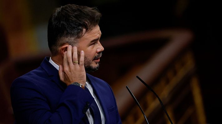 Rufián asegura que la amnistía es una solución y pregunta a Feijóo: "¿Alguien tiene una mejor?"